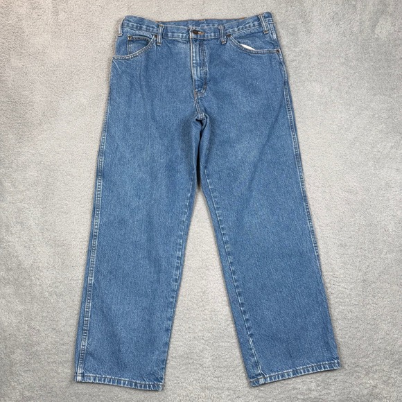 Dickies Other - Dickies Mens Regular Fit Straight Leg Denim Jeans Blue 36x29 Medium Wash